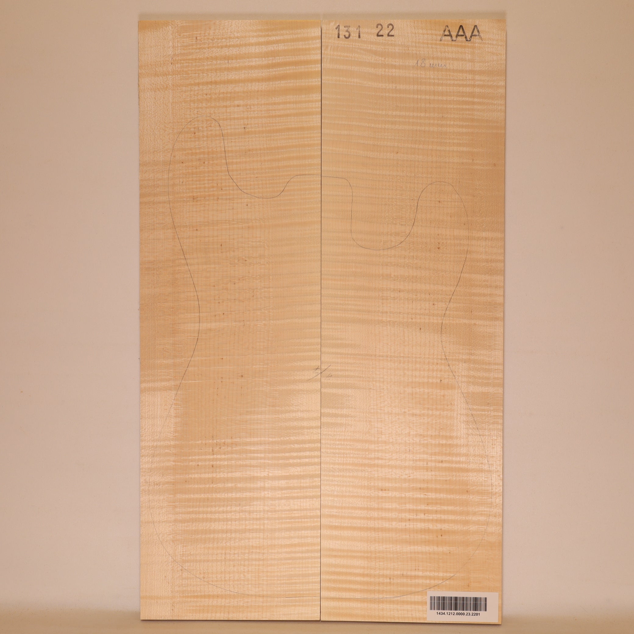 Ahorn Carved Top 2-teilig für E-Gitarre AAA (Nr. 2201)