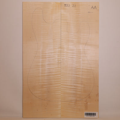 Ahorn Drop Top 2-teilig für E-Gitarre AA (Nr. 1603)