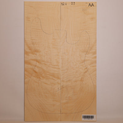 Ahorn Drop Top 2-teilig für E-Gitarre AA (Nr. 1599)