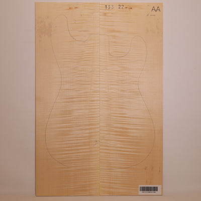 Ahorn Drop Top 2-teilig für E-Gitarre AA (Nr. 1602)