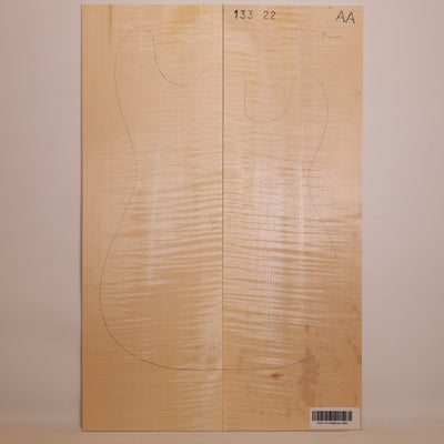 Ahorn Drop Top 2-teilig für E-Gitarre AA (Nr. 1604)