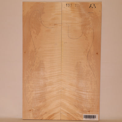 Maple Drop Top 2-piece for Electric Guitar AA (no. 2195)