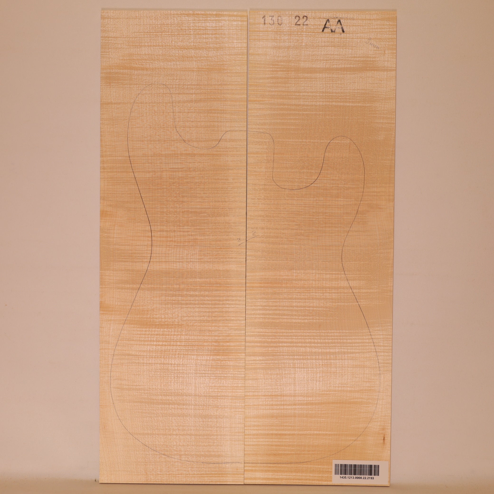 Maple Drop Top 2-piece for Electric Guitar AA (no. 2193)