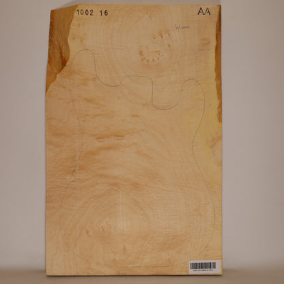Maple Body 1-piece for Electric Guitar AA (no. 1074)