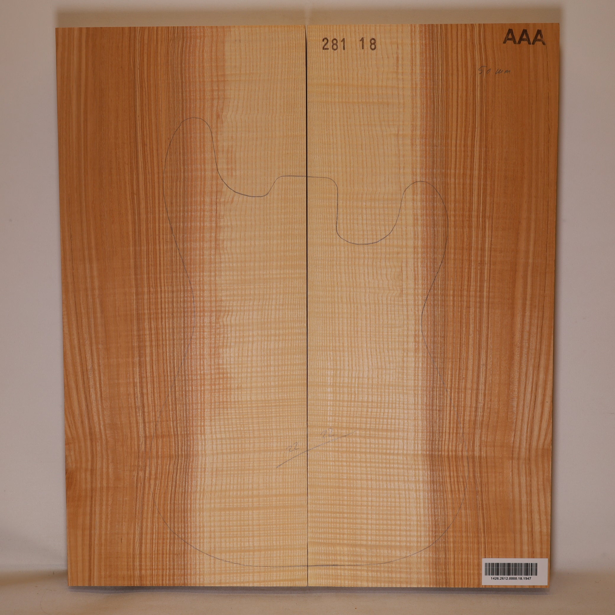 Esche Body 2-teilig für E-Gitarre AAA (Nr. 1947)