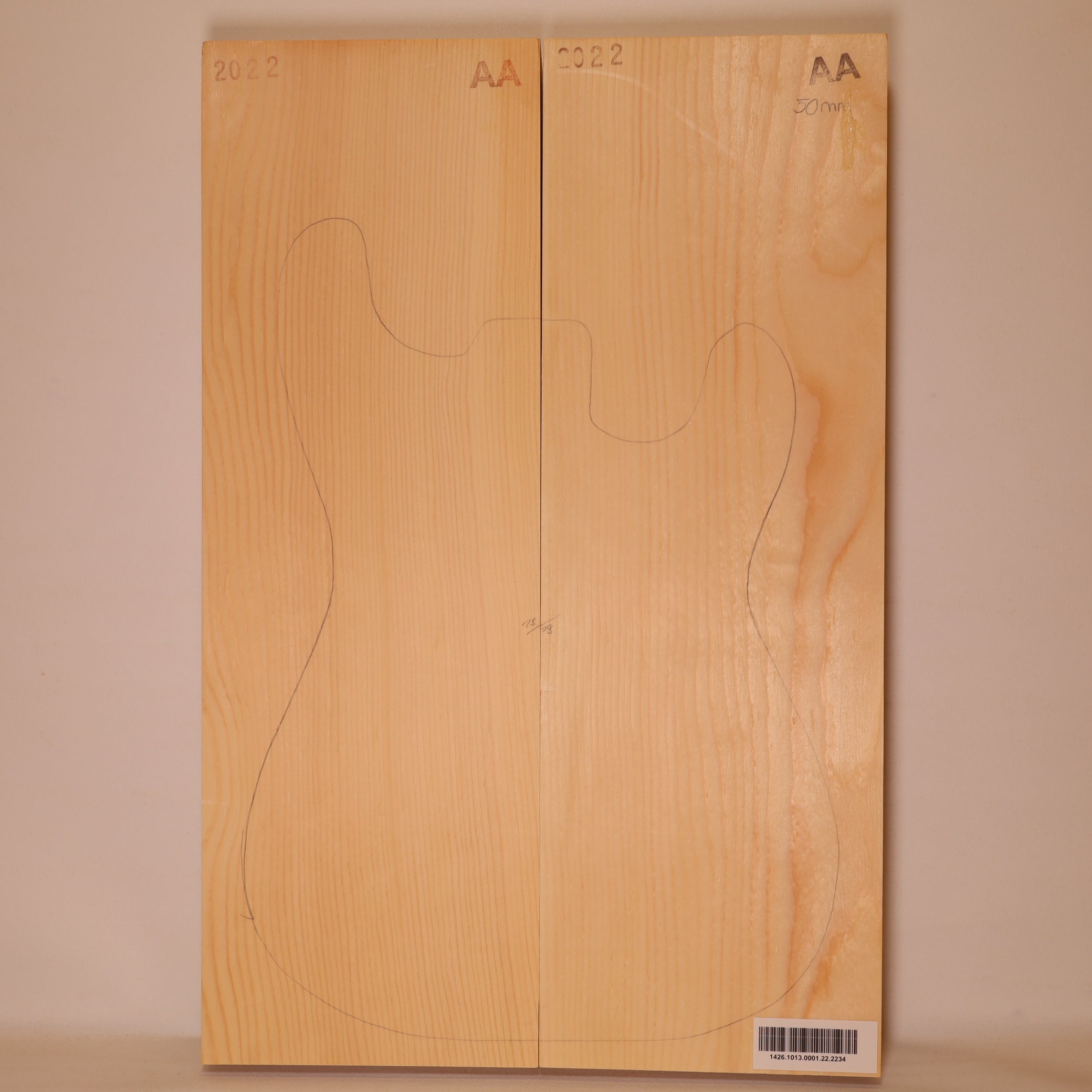 Spruce Body 2-piece for Electric Guitar AA (no. 2234)