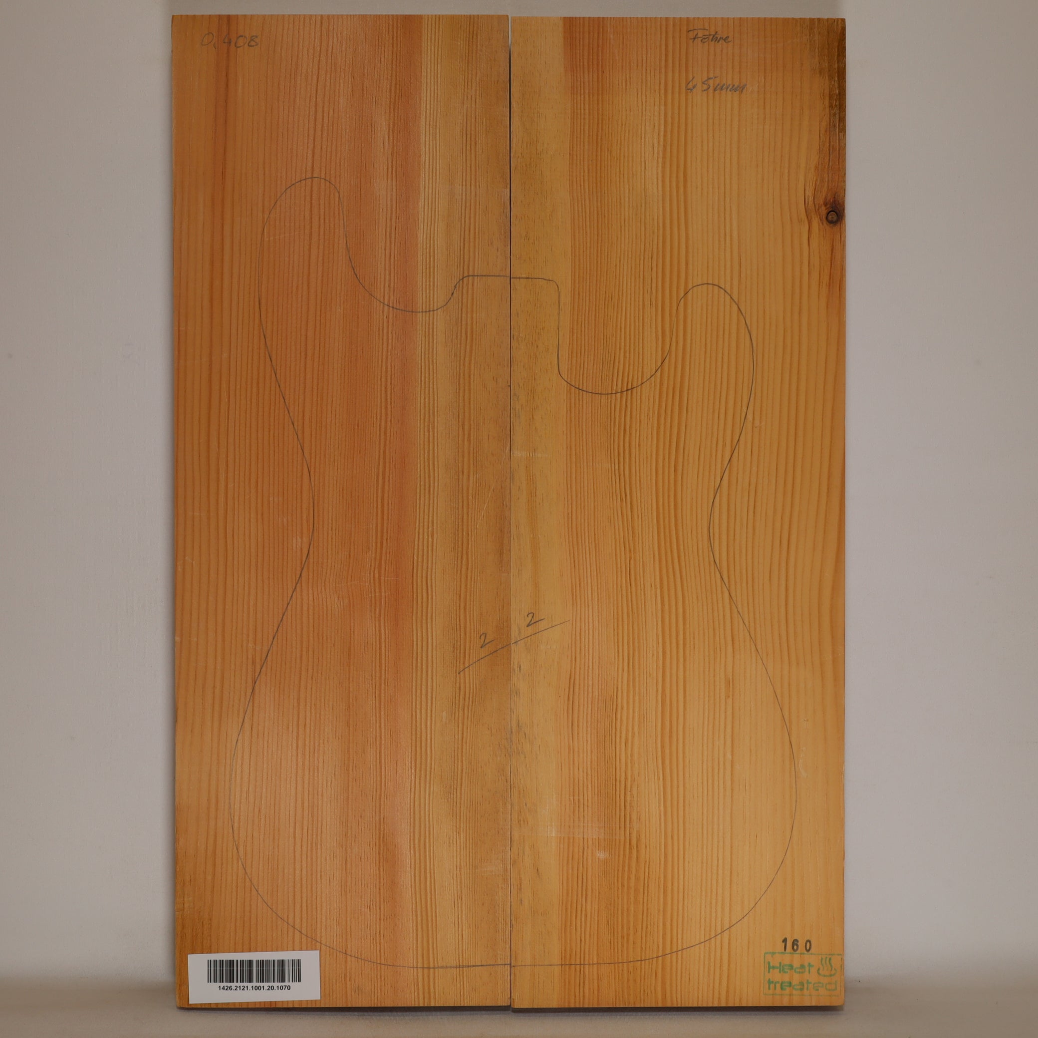 Thermo Pine Body 2-piece for Electric Guitar II (no. 1070)