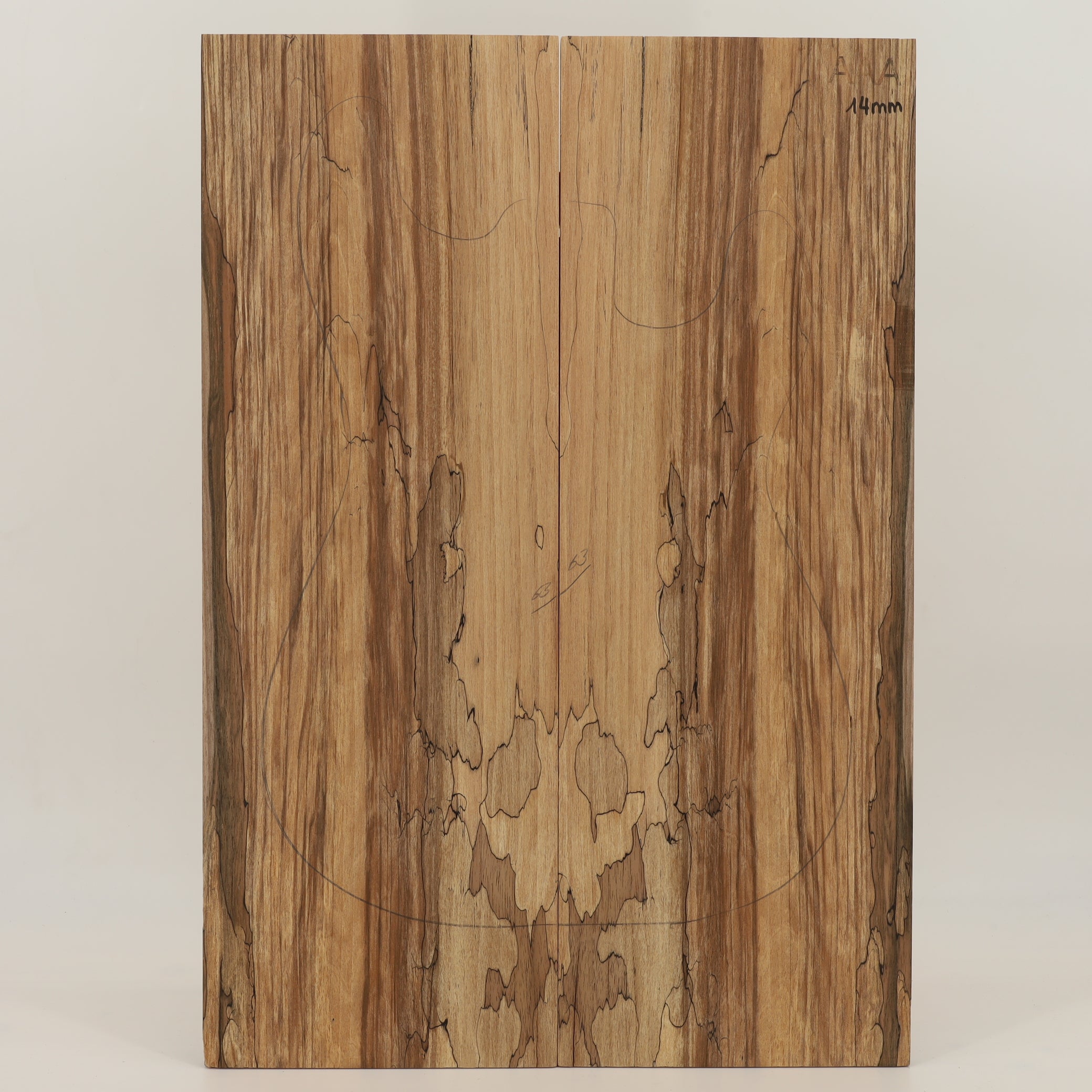 Walnut Carved Top 2-piece for Electric Guitar AAA (no. 2736)