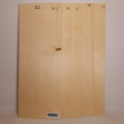 BUNDLE 5x Spruce Tops for Steel String Guitar A (no. 840)