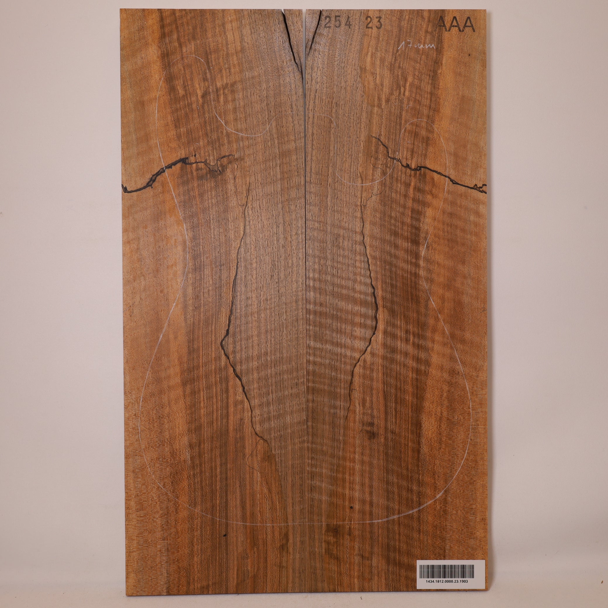 Nussbaum Carved Top 2-teilig für E-Gitarre AAA (Nr. 1903)