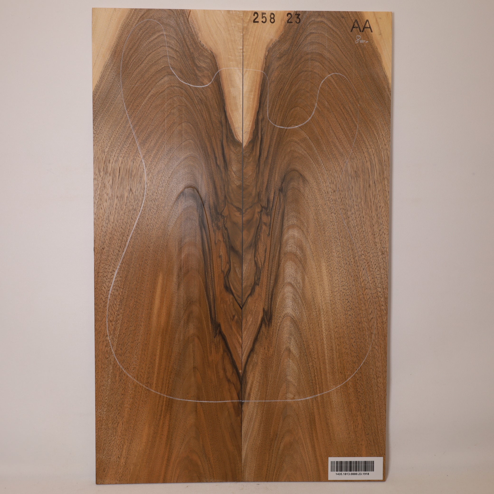 Walnut Drop Top 2-piece for Electric Guitar AA (no. 1918)