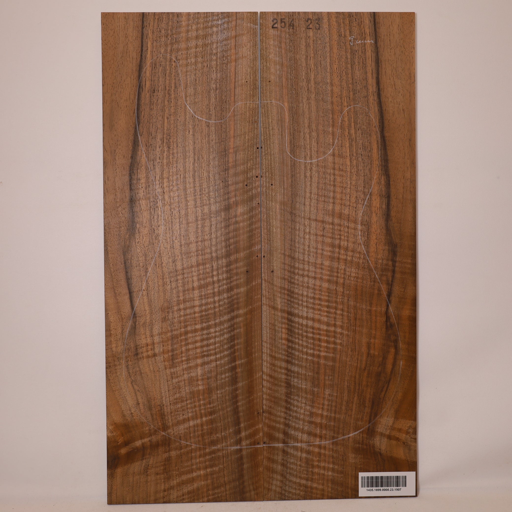 Walnut Drop Top 2-piece for Electric Guitar (no. 1907)