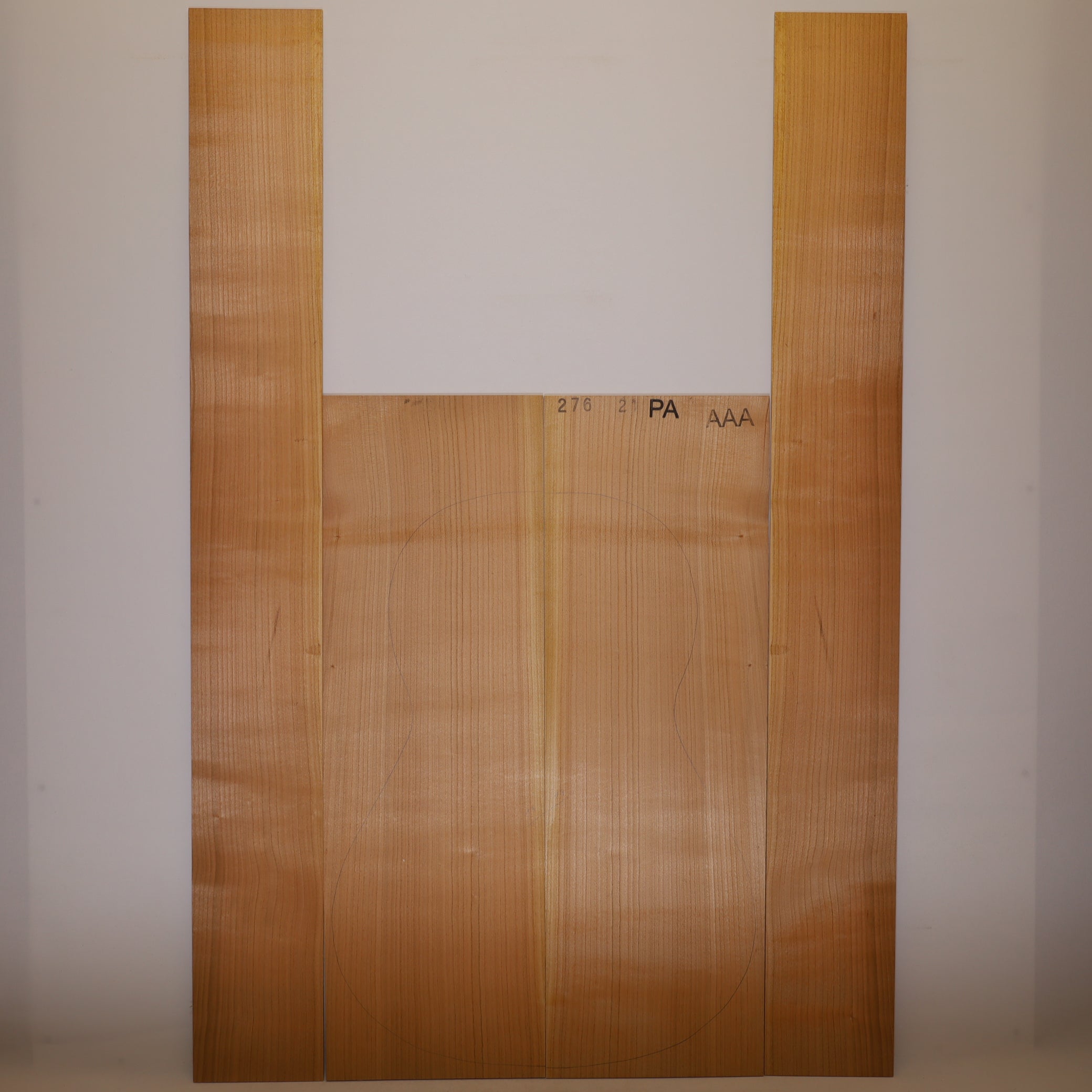 Cherry tree Set (Back/Sides) for Parlor Guitar AAA (no. 754)