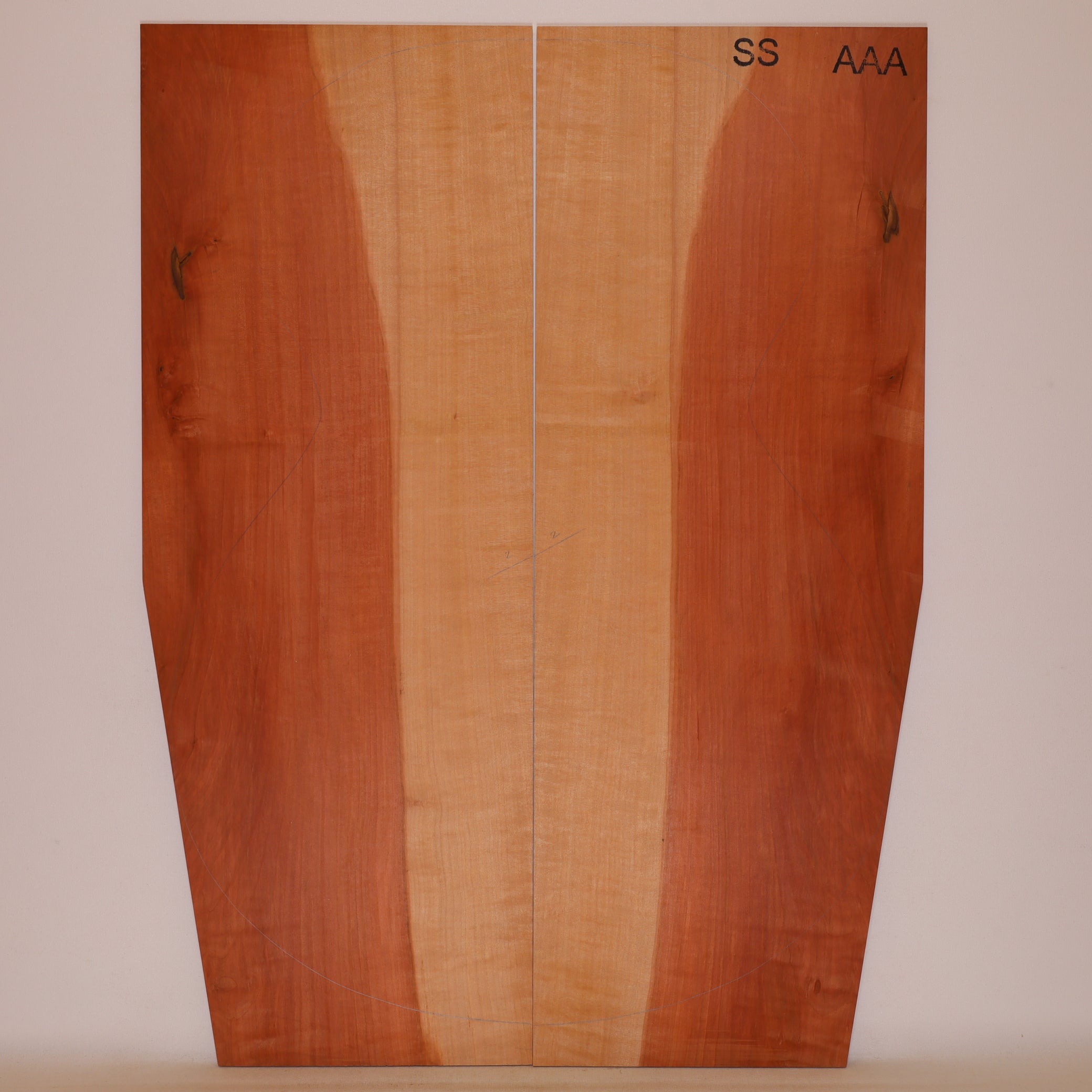 Pear Back for Steel String Guitar AAA (no. 866)