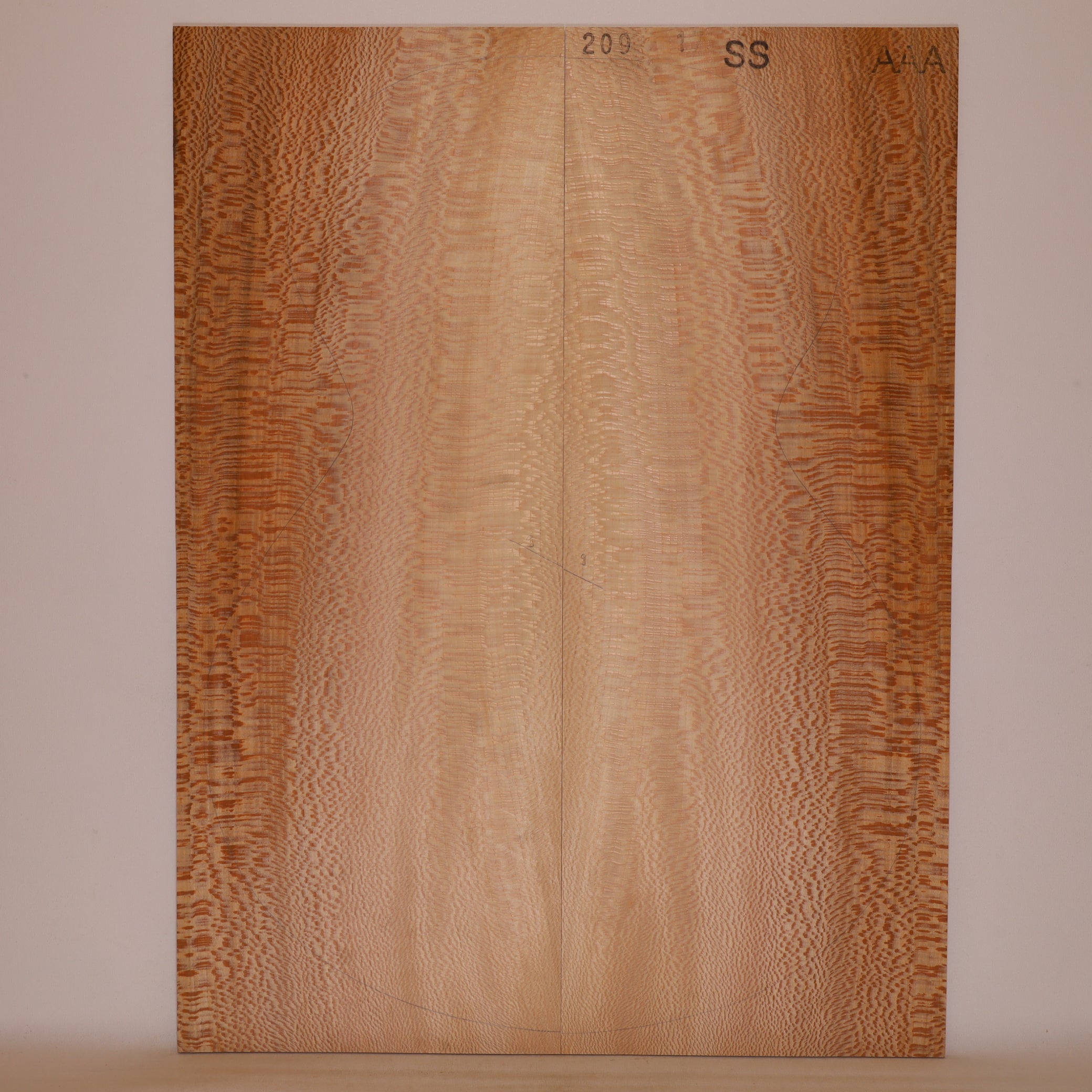 London Plane Tree Back for Steel String Guitar AAA (no. 870)