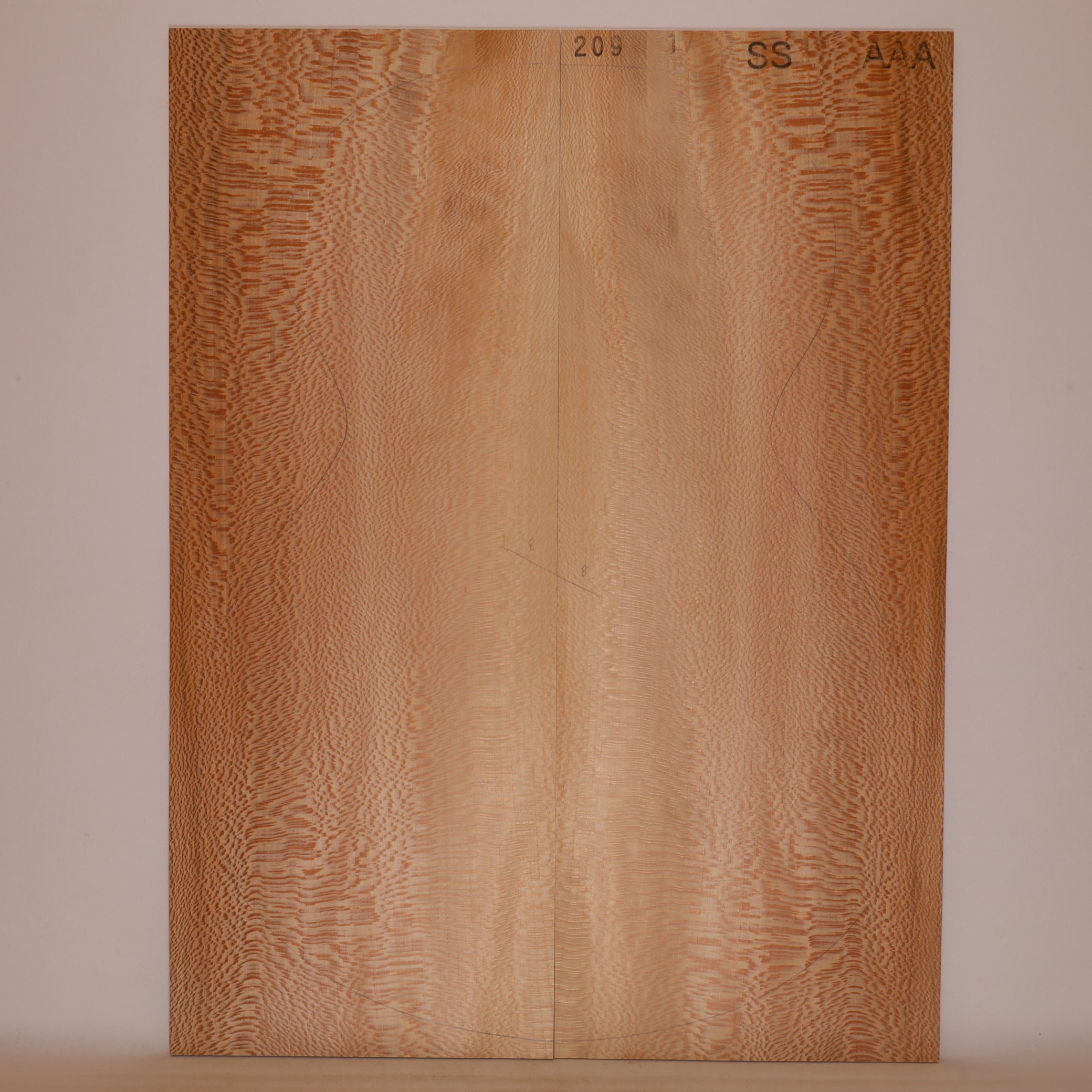 London Plane Tree Back for Steel String Guitar AAA (no. 871)