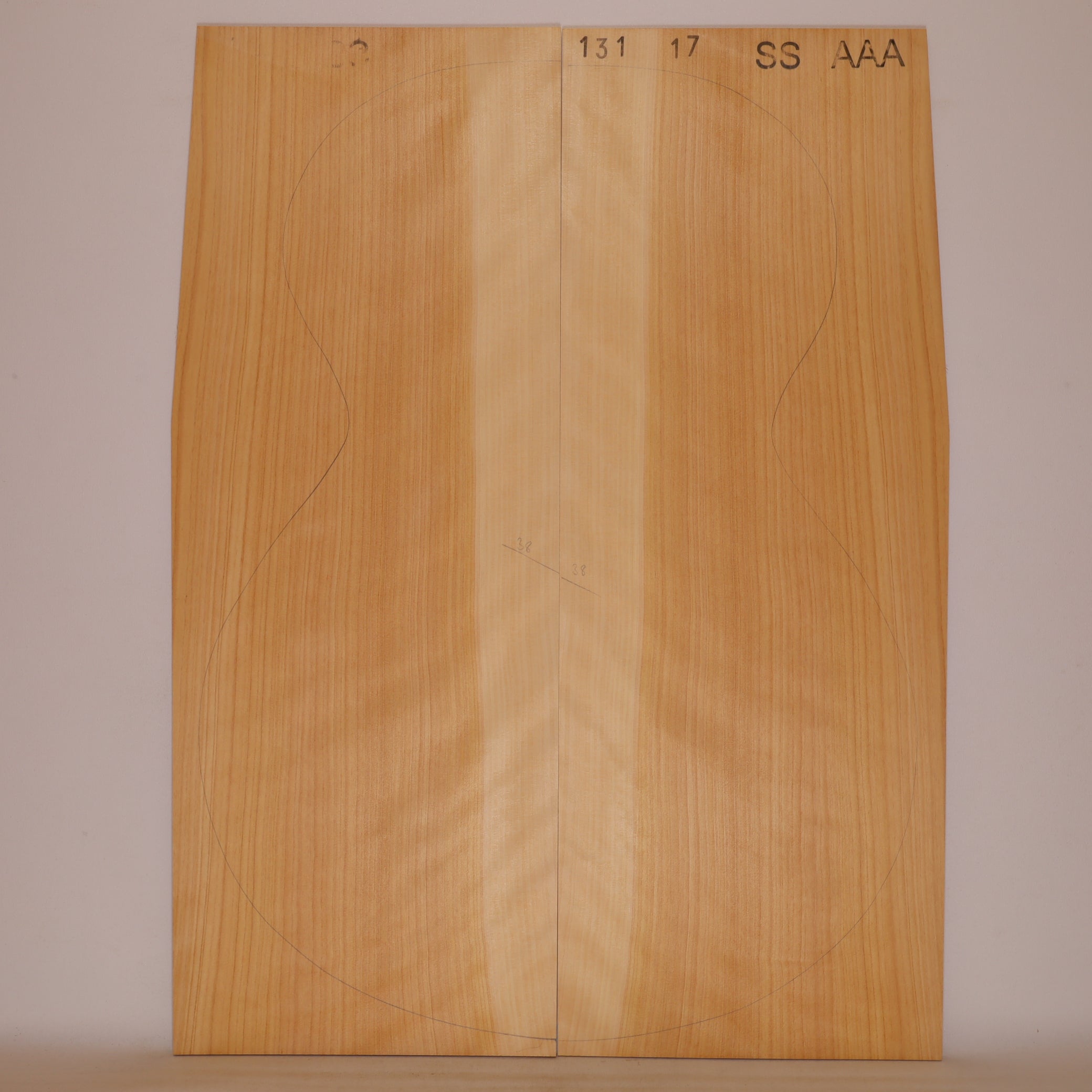 False Cypress Back for Steel String Guitar AAA (no. 869)