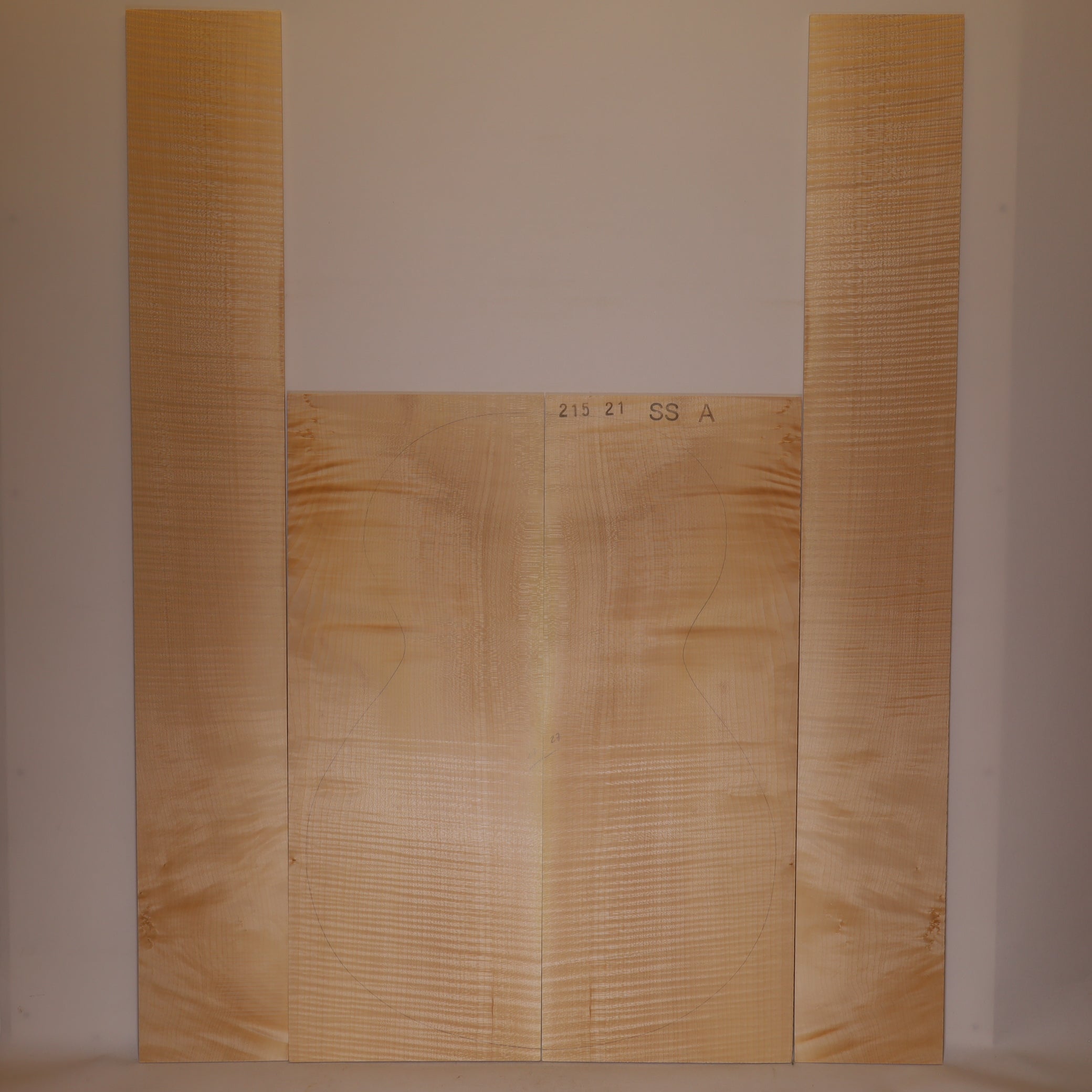 Ahorn Set (Boden/Zargen) für Steelstring Gitarre A (Nr. 2015)