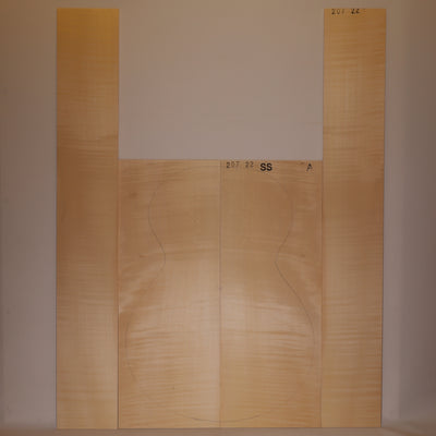 Ahorn Set (Boden/Zargen) für Steelstring Gitarre A (Nr. 2017)