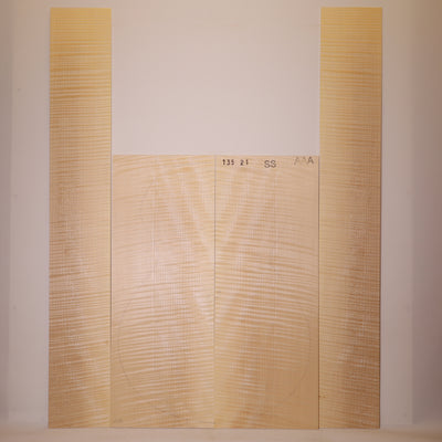 Ahorn Set (Boden/Zargen) für Steelstring Gitarre AAA (Nr. 1316)