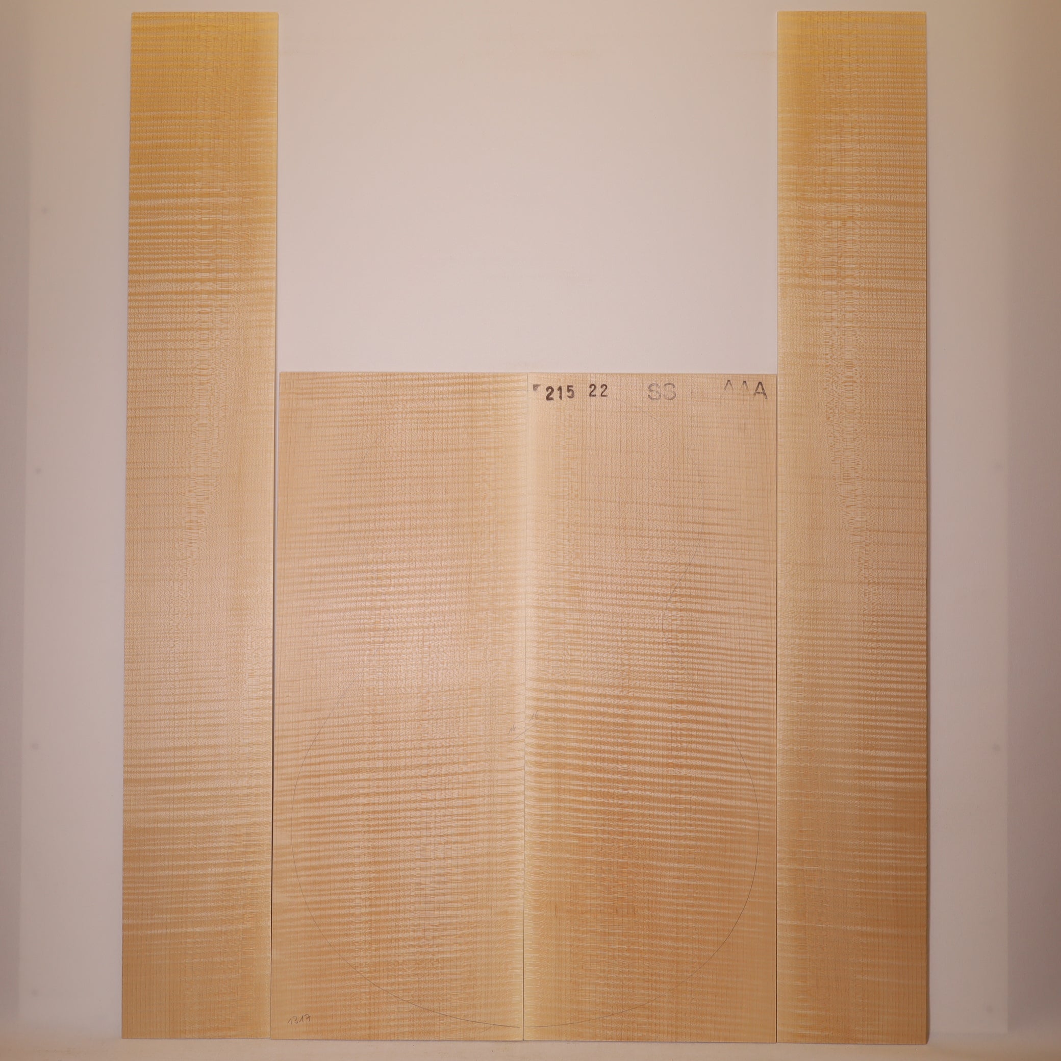 Maple Set (Back/Sides) for Steel String Guitar AAA (no. 1317)