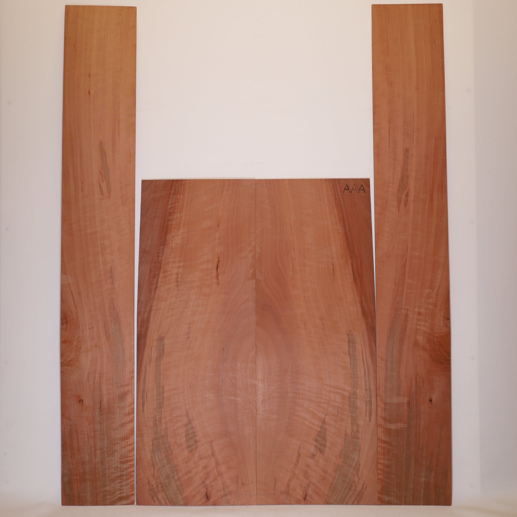 Birnbaum Set gedämpft (Boden/Zargen) für Steelstring Gitarre AAA (Nr. 2055)