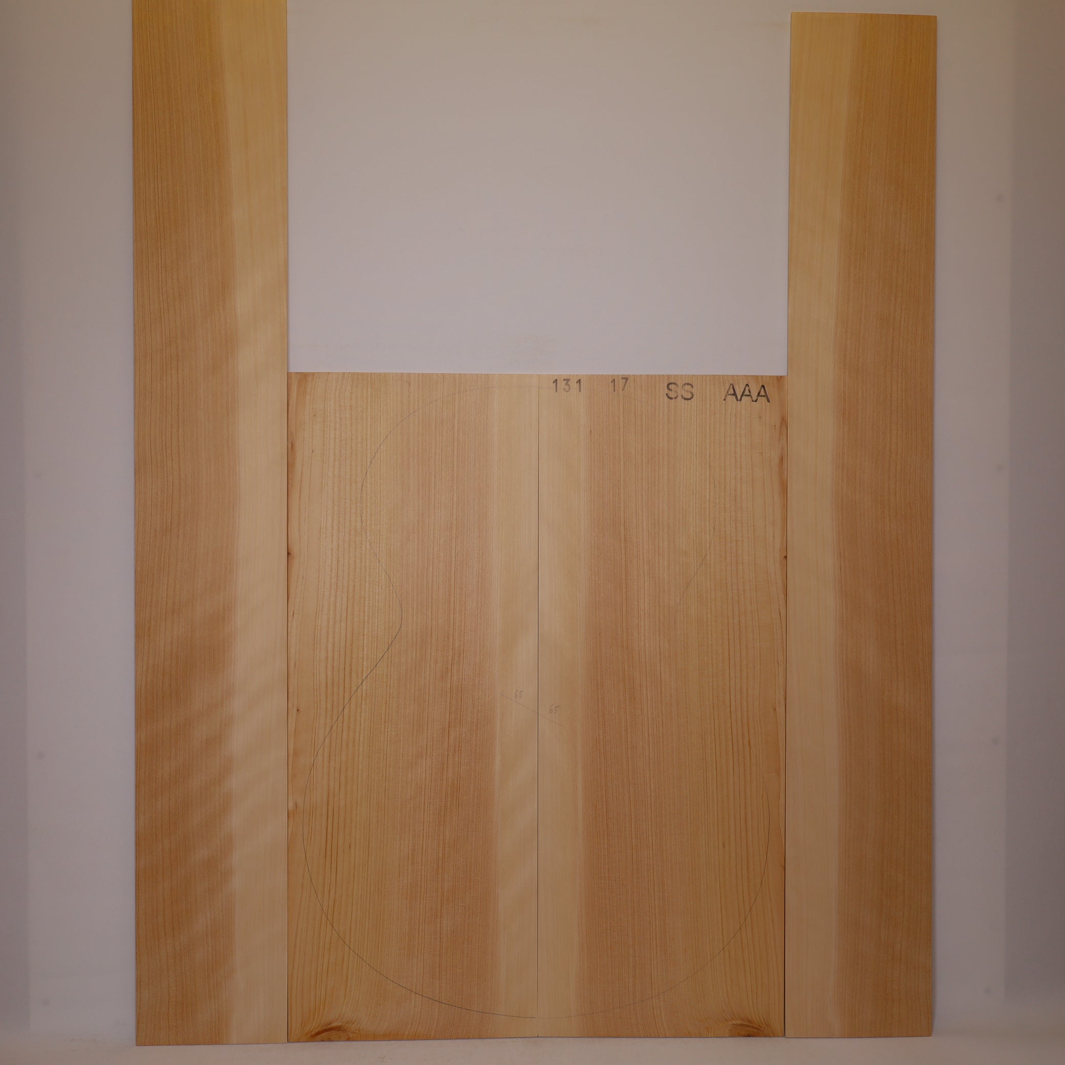 Scheinzypresse Set (Boden/Zargen) für Steelstring Gitarre AAA (Nr. 1066)