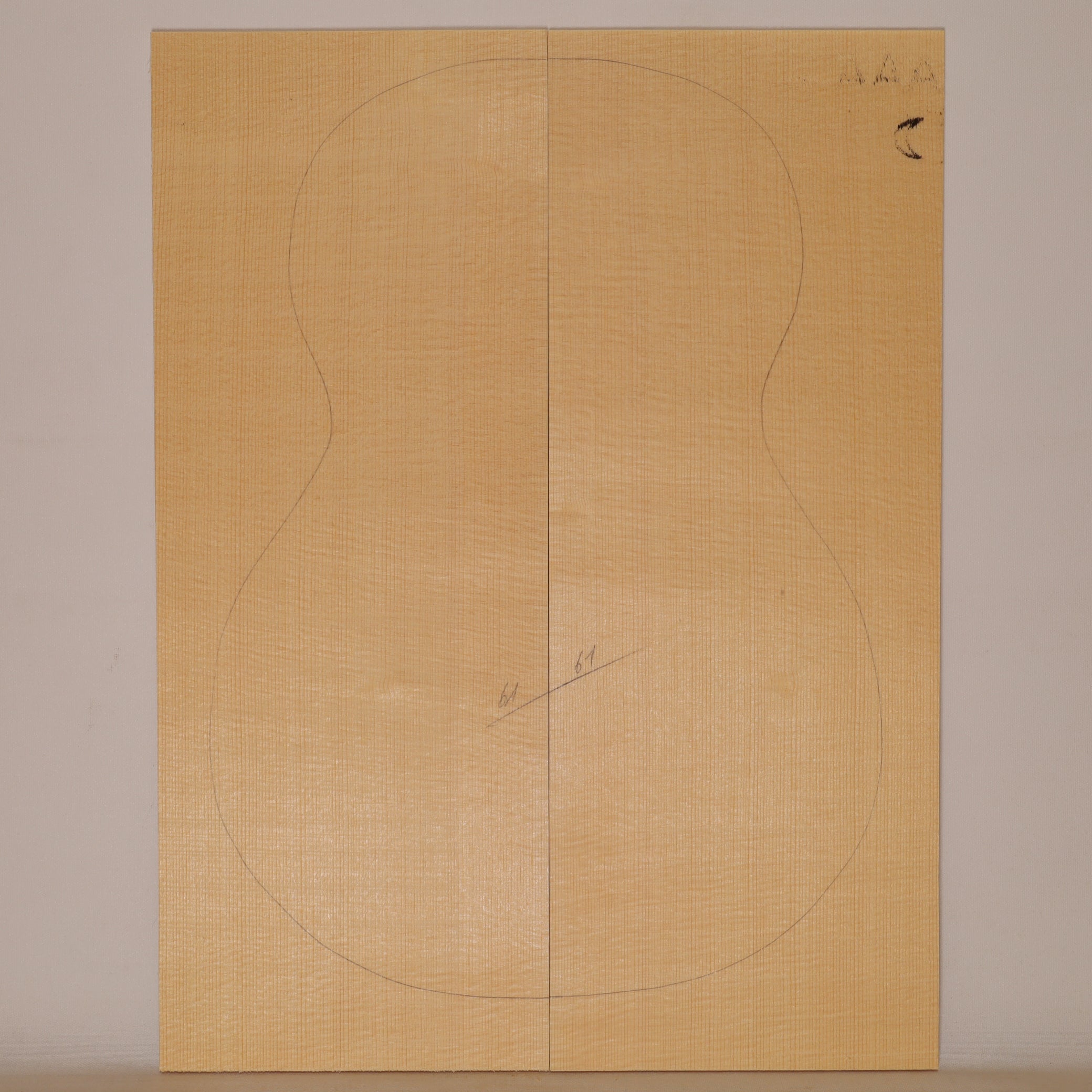 Fichtendecke für Ukulele (Bariton) AAA (Nr. 1397)