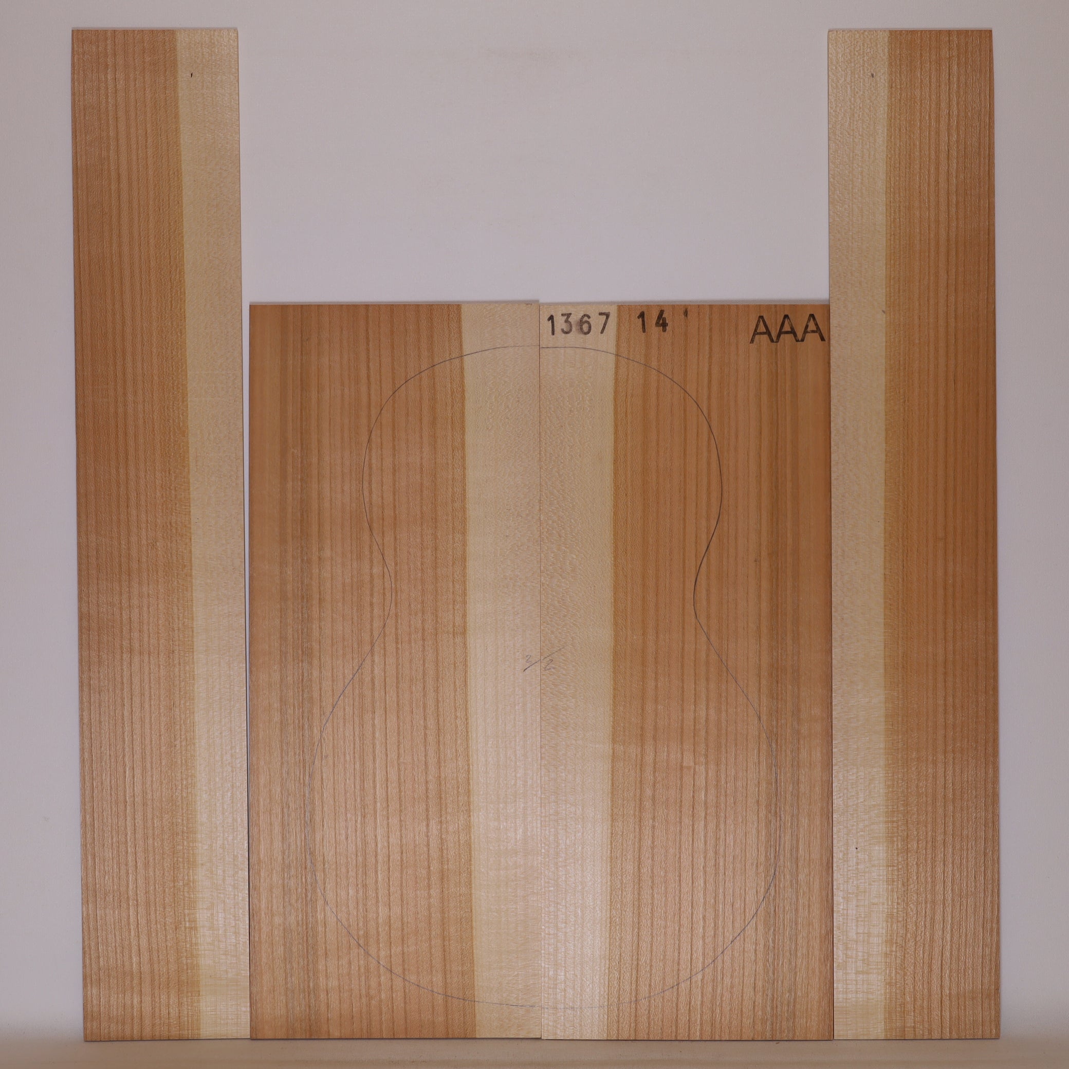 Cherry tree Set (Back/Sides) for Ukulele AAA (no. 670)