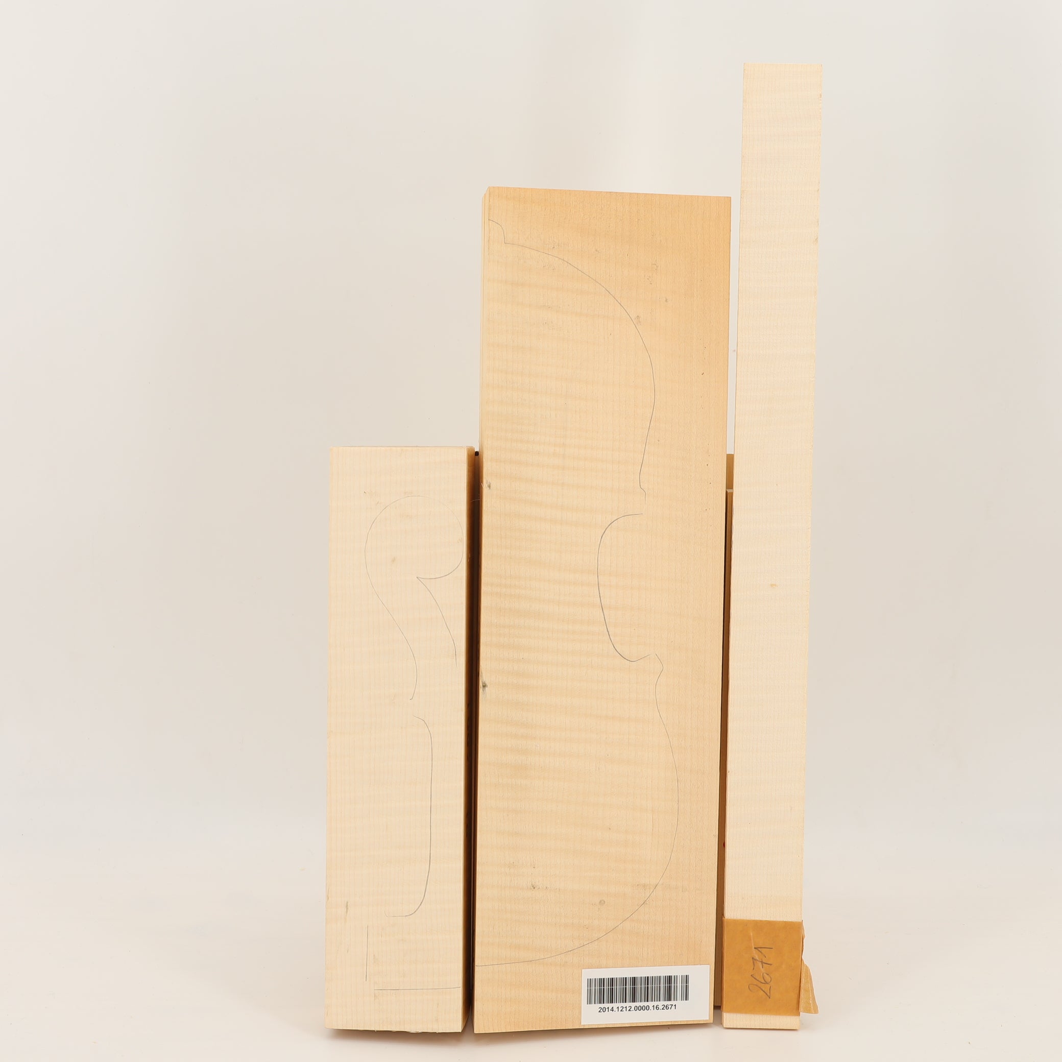 Maple Set (Back/Neck/Sides) for Violin AAA (no. 2671)
