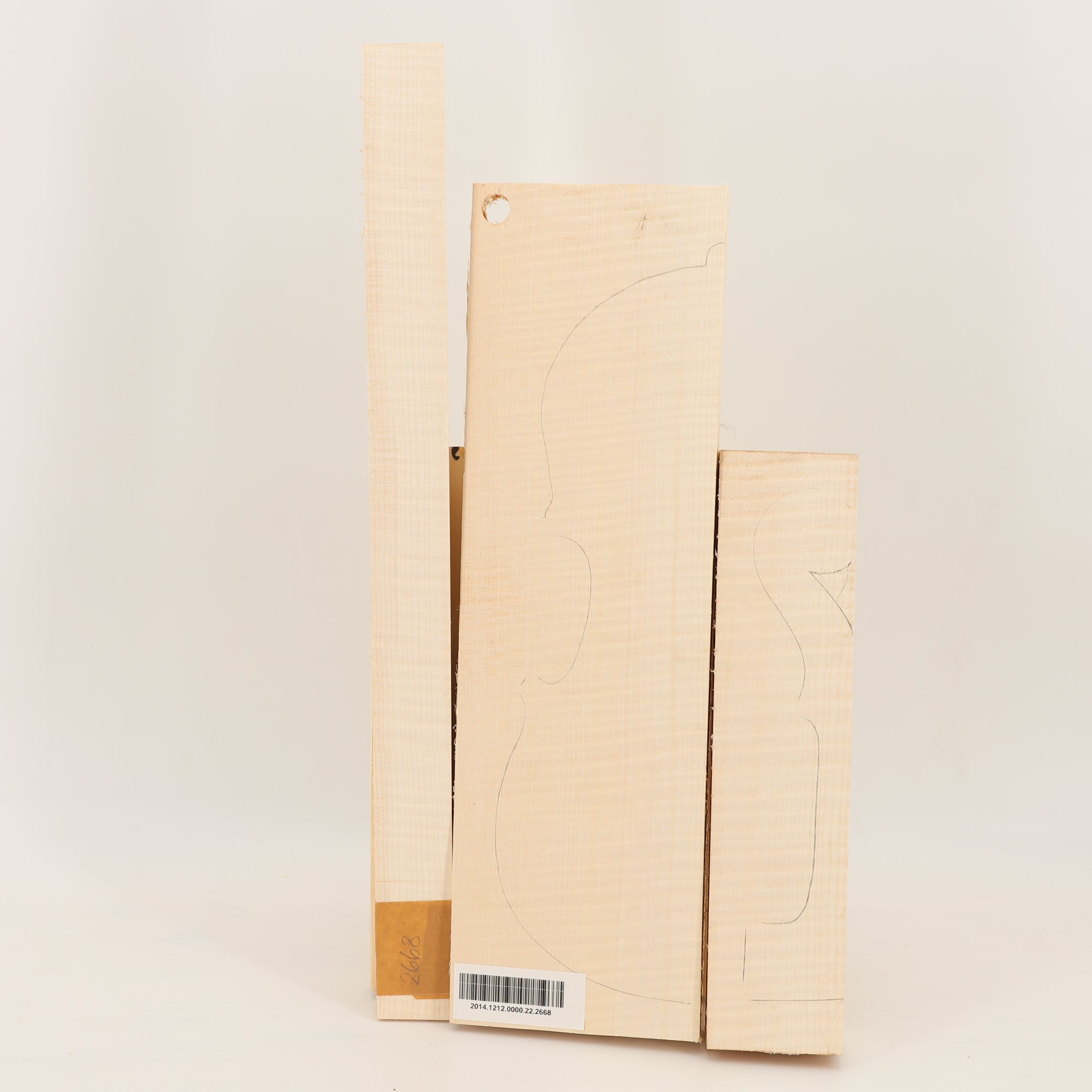 Maple Set (Back/Neck/Sides) for Violin AAA (no. 2668)